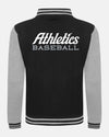Diamond Pride Varsity College Jacke "Attnang Athletics", A & Athletics Baseball, schwarz-heather grau-DIAMOND PRIDE