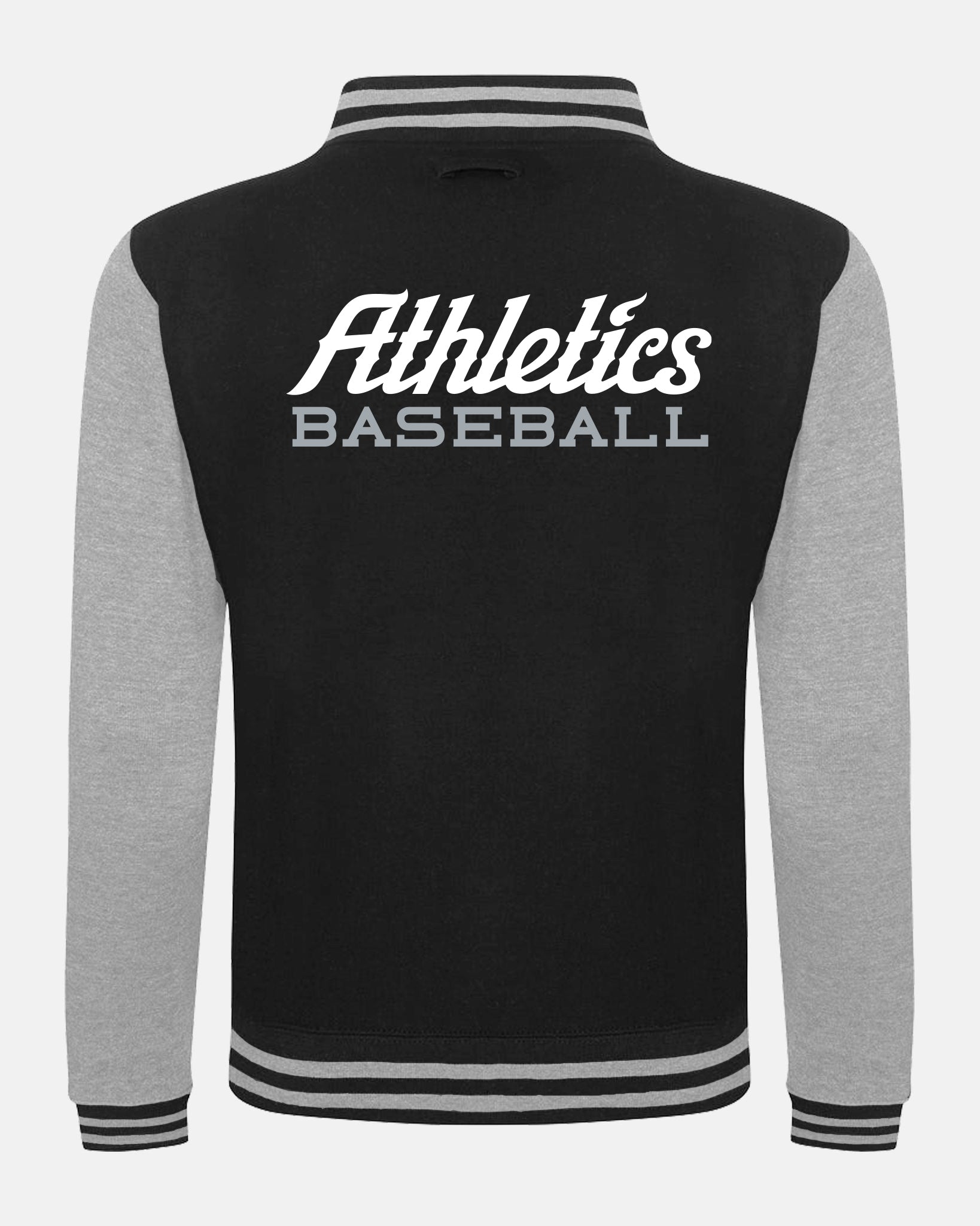 Diamond Pride Varsity College Jacke "Attnang Athletics", A & Athletics Baseball, schwarz-heather grau-DIAMOND PRIDE