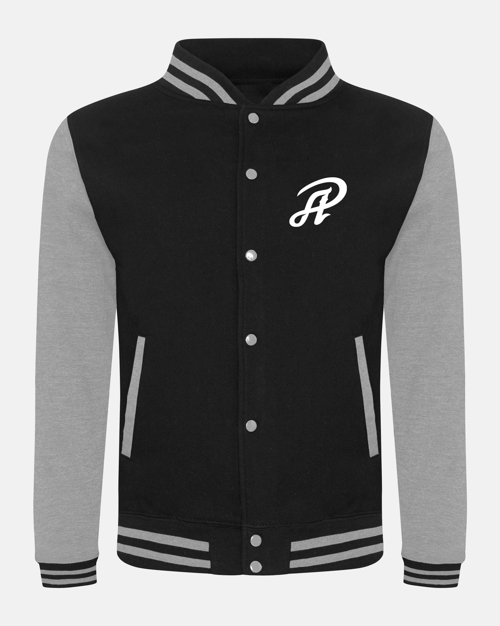 Diamond Pride Varsity College Jacke "Attnang Athletics", A & Athletics Baseball, schwarz-heather grau-DIAMOND PRIDE