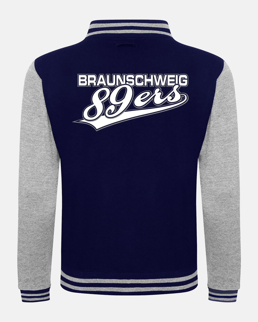 Diamond Pride Varsity College Jacke "Braunschweig 89ers", BS & 89ers, navy blau - heather grau-DIAMOND PRIDE
