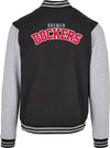 Diamond Pride Varsity College Jacke "Bremen Dockers", B & Script, schwarz-heather grau-DIAMOND PRIDE