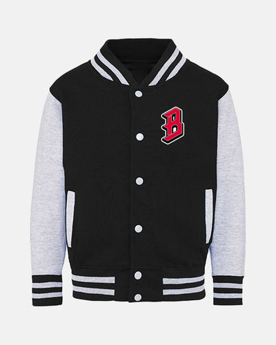 Diamond Pride Varsity College Jacke "Bremen Dockers", B & Script, schwarz-heather grau-DIAMOND PRIDE