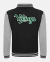 Diamond Pride Varsity College Jacke "Kufstein Vikings", VS & Script, schwarz-heather grau-DIAMOND PRIDE