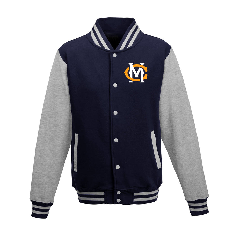 Diamond Pride Varsity College Jacke "Munich Caribes", MC & Script, navy blau-heather grau-DIAMOND PRIDE