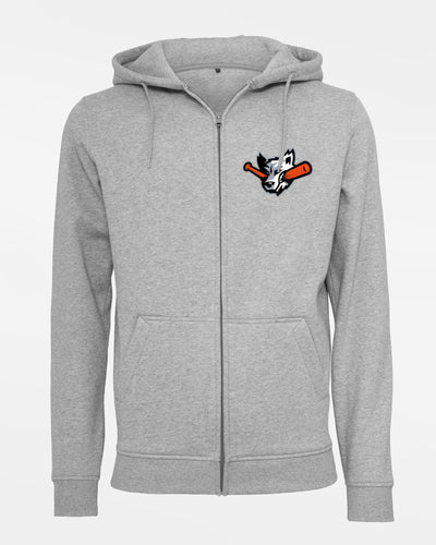 Diamond Pride Zip-Hoodie "Laufer Wölfe", Wolf, heather grau-DIAMOND PRIDE