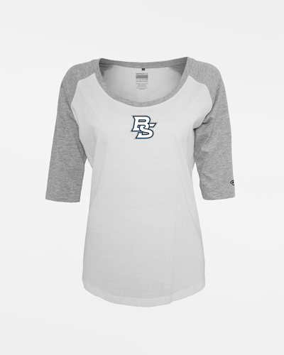 Diamond Pride Ladies 3/4 Contrast Raglan T-Shirt "Braunschweig 89ers", BS, weiss-heather grau