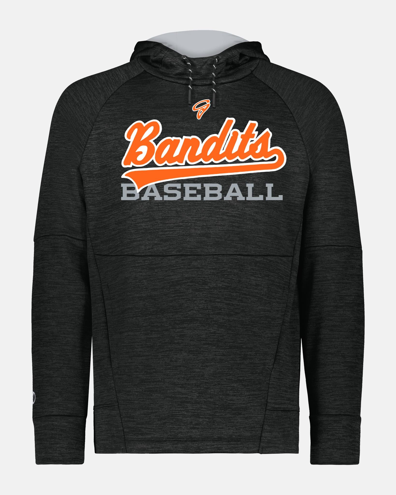 Holloway All-Pro Performance Fleece Hoodie "Gröbenzell Bandits", Baseball, heather schwarz-DIAMOND PRIDE