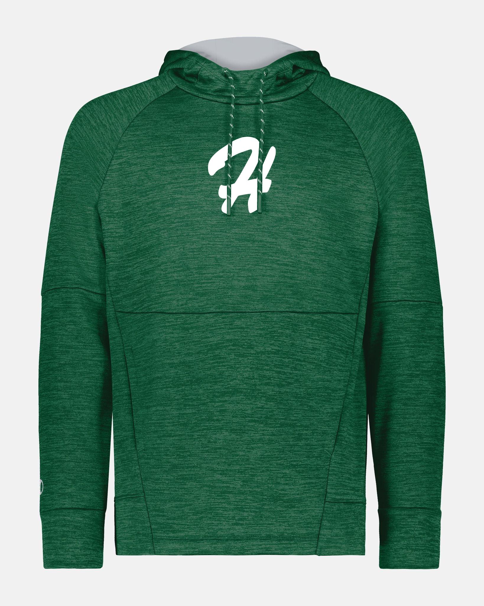 Holloway All-Pro Performance Fleece Hoodie "Herrenberg Wanderers", H, heather dunkelgrün-DIAMOND PRIDE