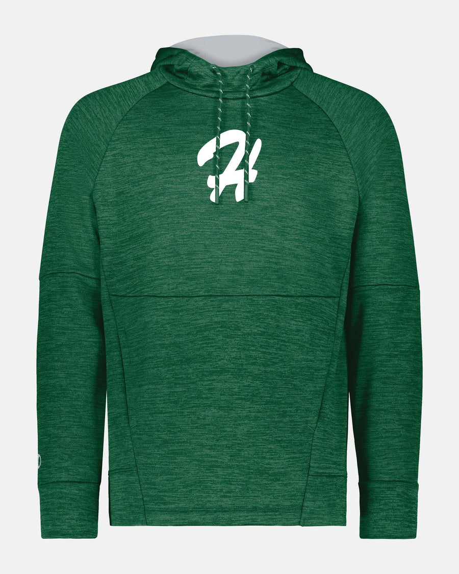Holloway All-Pro Performance Fleece Hoodie "Herrenberg Wanderers", H, heather dunkelgrün-DIAMOND PRIDE