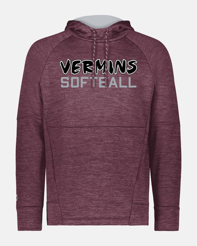 Holloway All-Pro Performance Fleece Hoodie "Wesseling Vermins", Old Vermins Softball, heather maroon-rot-DIAMOND PRIDE