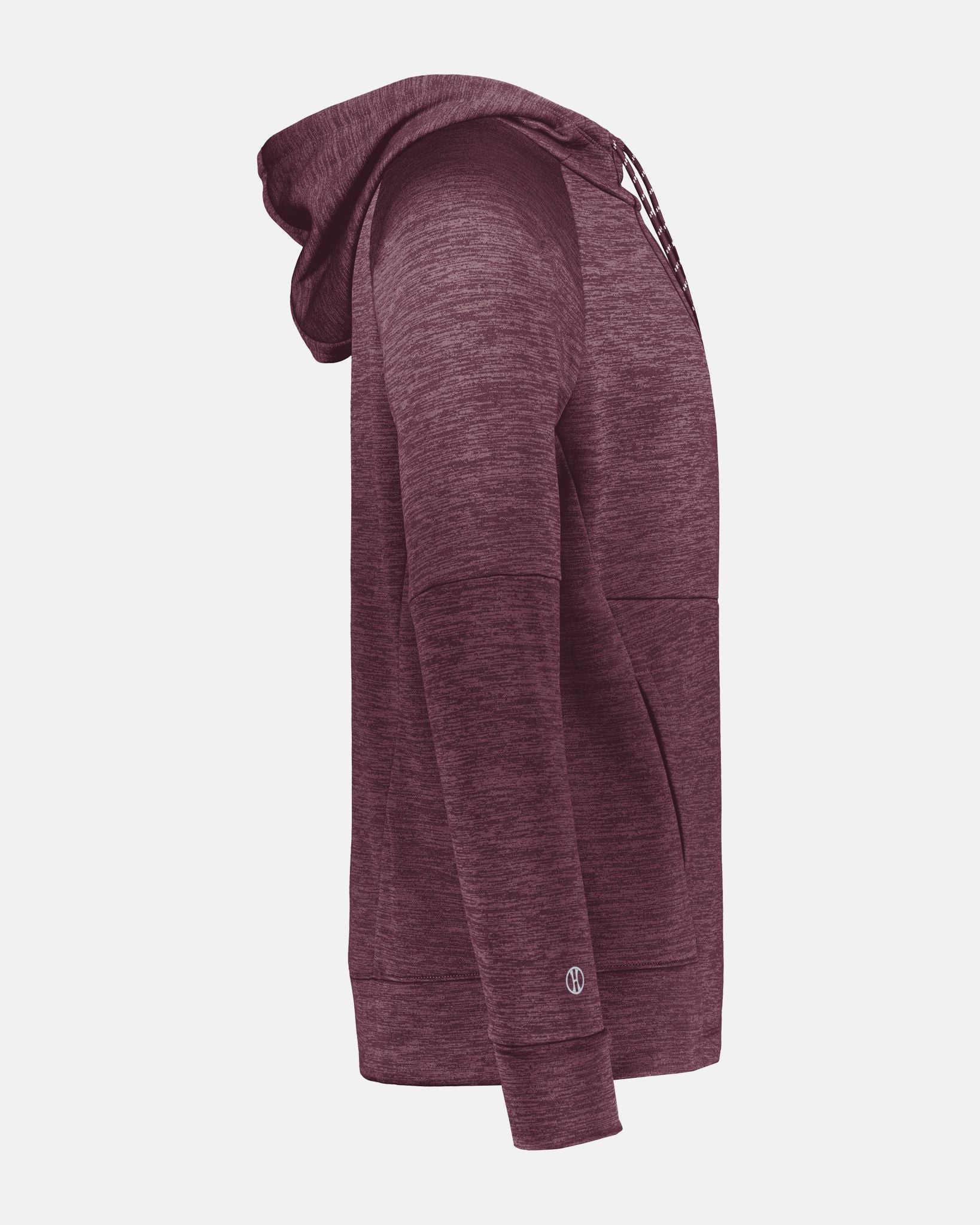 Holloway All-Pro Performance Fleece Hoodie, heather maroon-rot-DIAMOND PRIDE