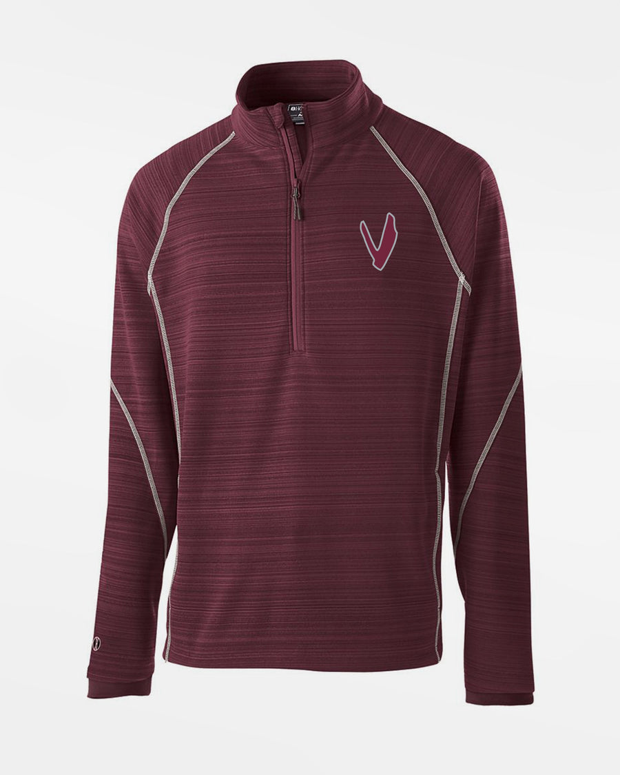 Holloway Deviate Warmup Pullover "Wesseling Vermins", V, maroon-rot-DIAMOND PRIDE