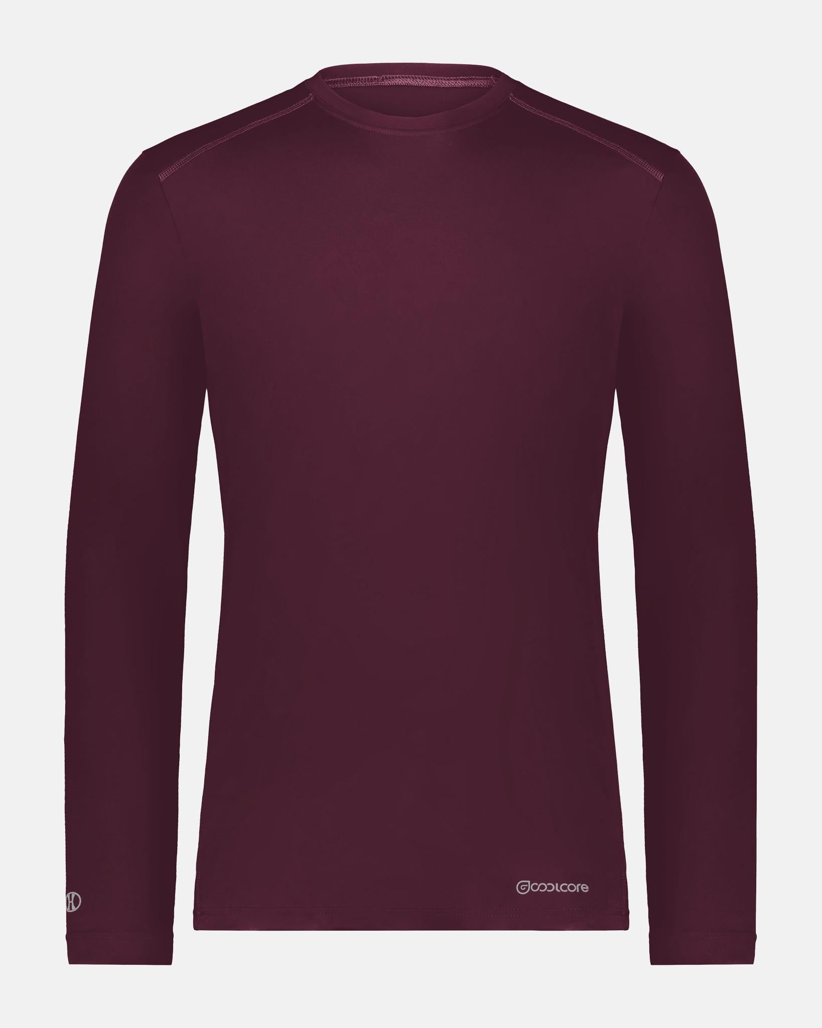 Holloway Essential Long Sleeve, maroon rot