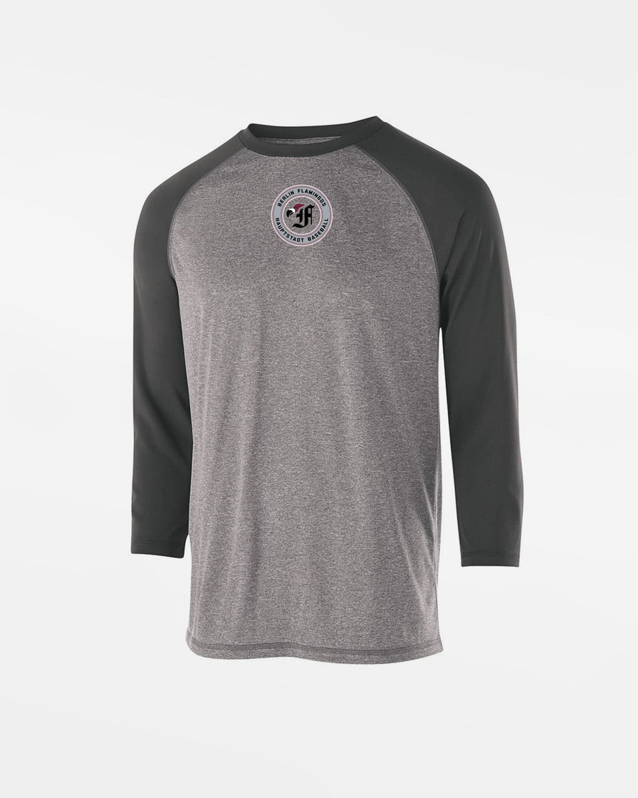 Holloway Kids Typhoon 3/4 Sleeve Functional Shirt "Berlin Flamingos", Crest Baseball, dunkelgrau-DIAMOND PRIDE