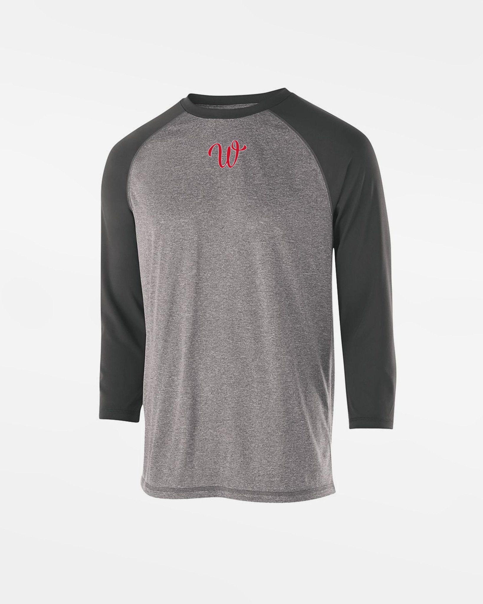 Holloway Kids Typhoon 3/4 Sleeve Functional Shirt "Wolfsburg Blackbirds", W, dunkelgrau-DIAMOND PRIDE