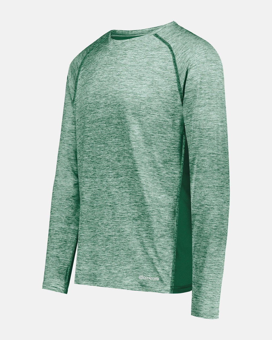 Holloway Longsleeve Coolcore® Shirt, heather dunkelgrün-DIAMOND PRIDE