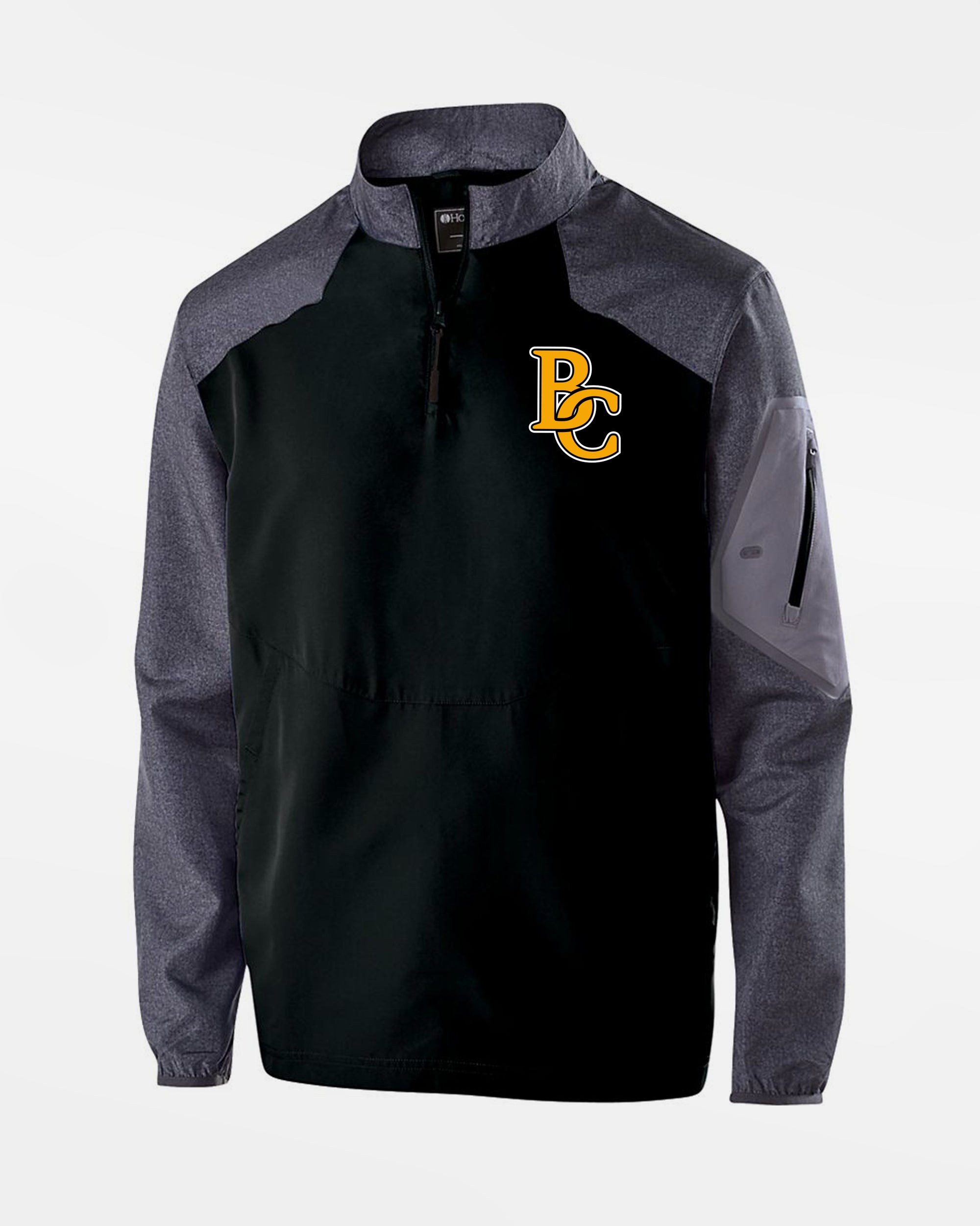 Holloway Raider Warmup Longsleeve Pullover "Bonn Capitals", BC, schwarz-grau-DIAMOND PRIDE