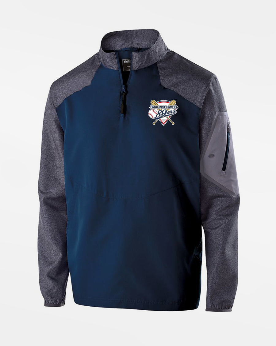 Holloway Raider Warmup Longsleeve Pullover "Braunschweig 89ers", Primary Logo, navy blau-grau-DIAMOND PRIDE