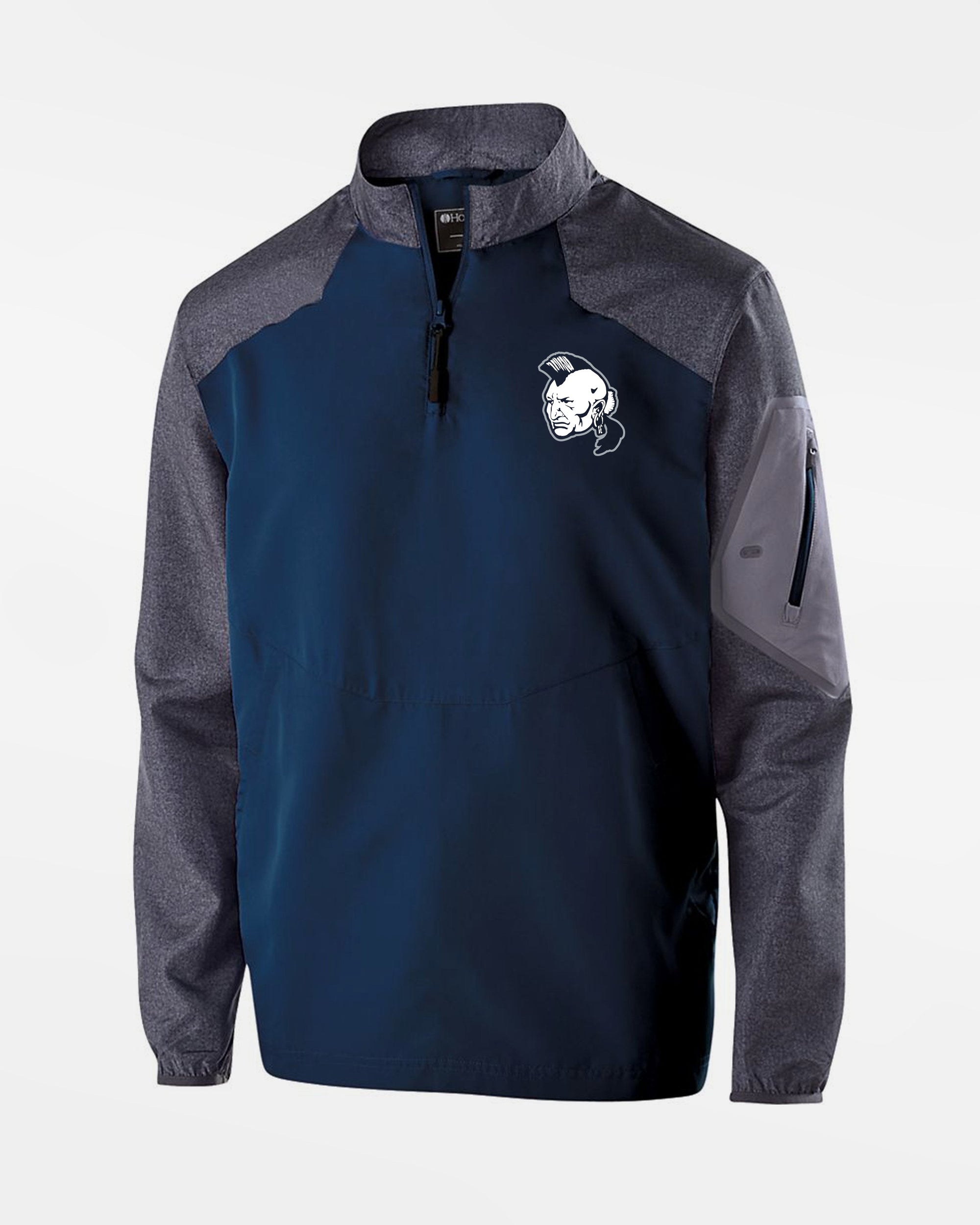 Holloway Raider Warmup Longsleeve Pullover "Nagold Mohawks", Head, navy blau-grau-DIAMOND PRIDE
