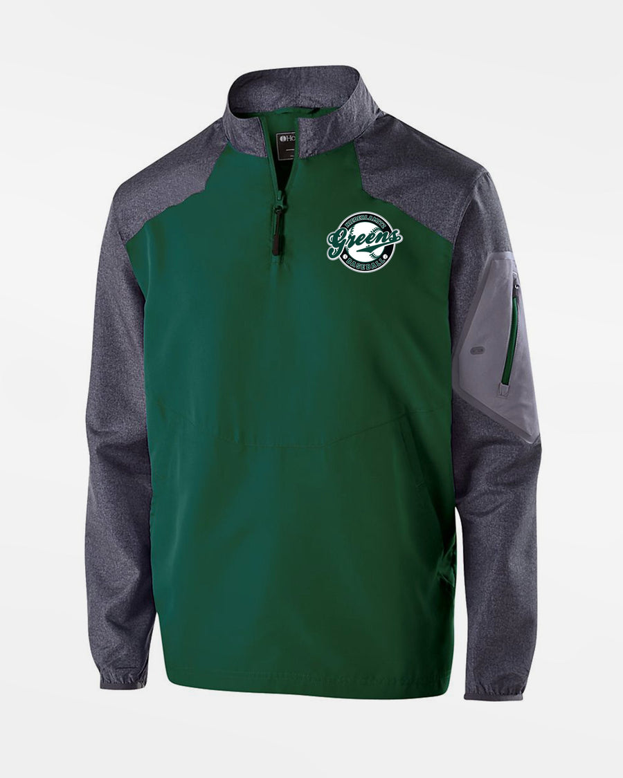 Holloway Raider Warmup Longsleeve Pullover "Niederlamitz Greens", Crest, dunkelgrün-grau-DIAMOND PRIDE