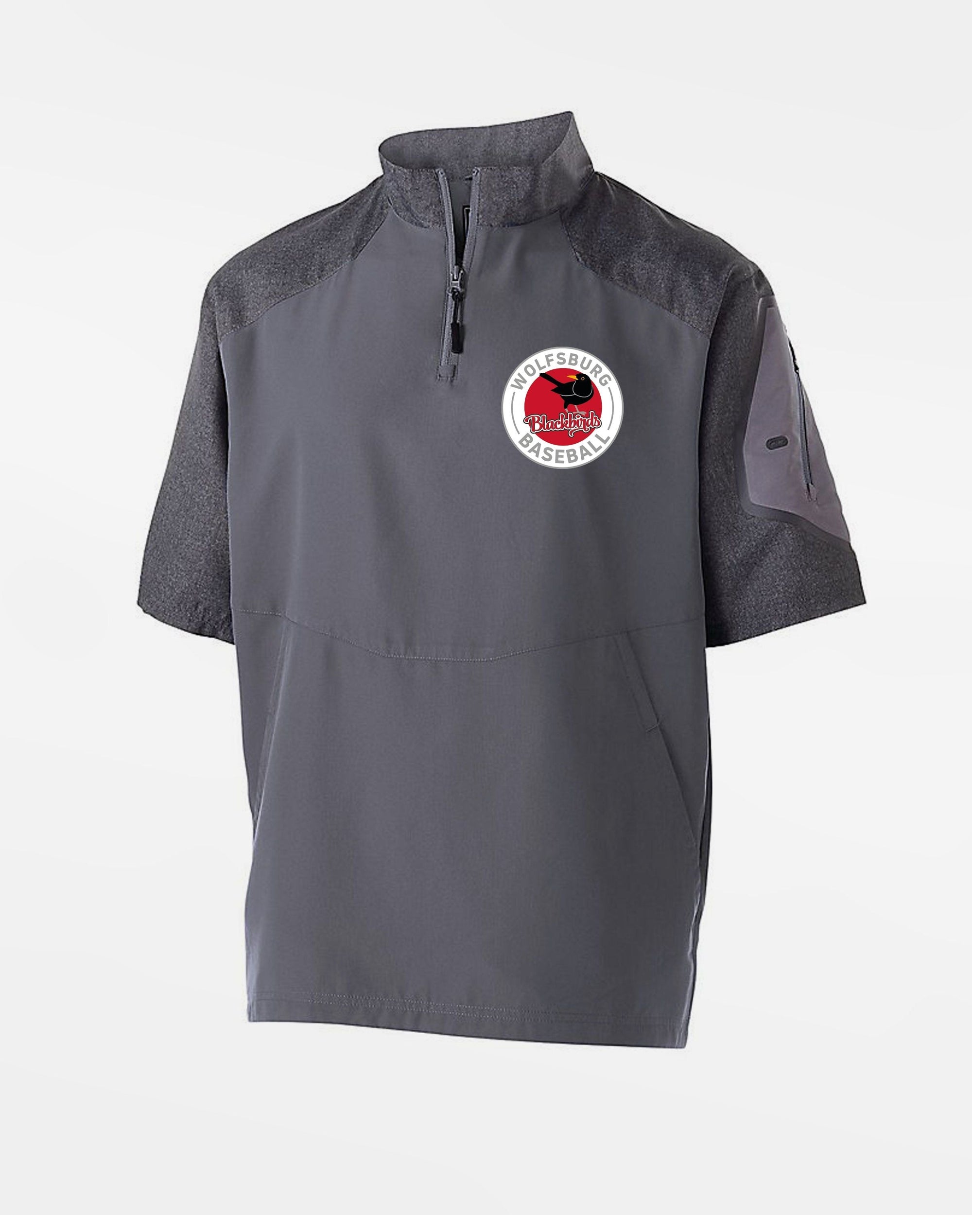 Holloway Raider Warmup Pullover "Wolfsburg Blackbirds", Crest, dunkelgrau-grau-DIAMOND PRIDE