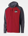 Holloway Raider Warmup Softshell Jacket, "Freising Grizzlies", Bear & Grizzlies, rot-grau-DIAMOND PRIDE