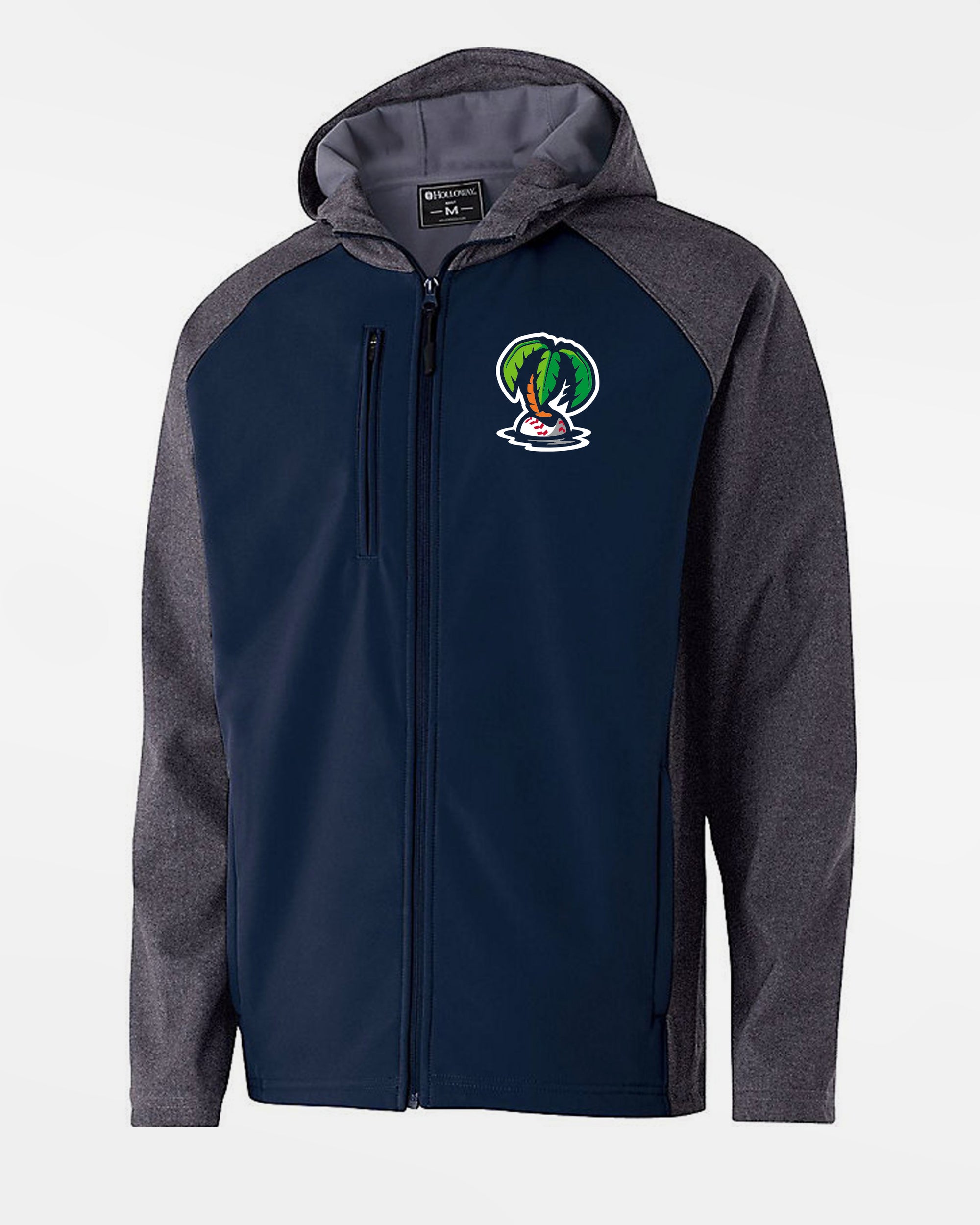 Holloway Raider Warmup Softshell Jacket "Munich Caribes", Palme, navy blau-grau-DIAMOND PRIDE