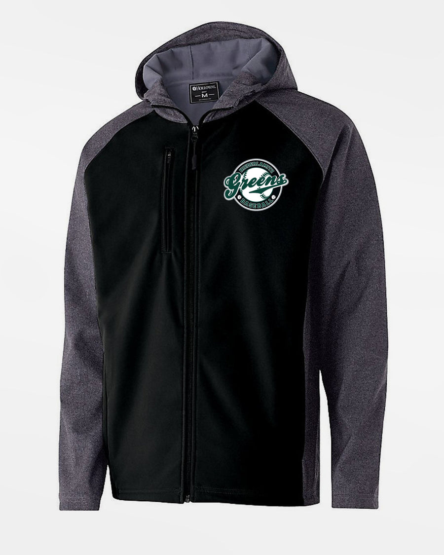 Holloway Raider Warmup Softshell Jacket "Niederlamitz Greens", Crest, schwarz-grau-DIAMOND PRIDE