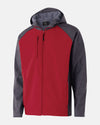 Holloway Raider Warmup Softshell Jacket, rot-grau-DIAMOND PRIDE