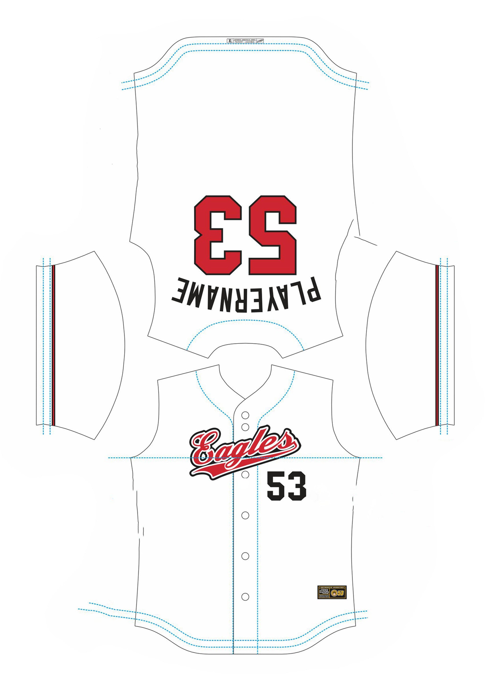 Jersey53 Game Jersey "Frankfurt Eagles" HOME, weiss-DIAMOND PRIDE