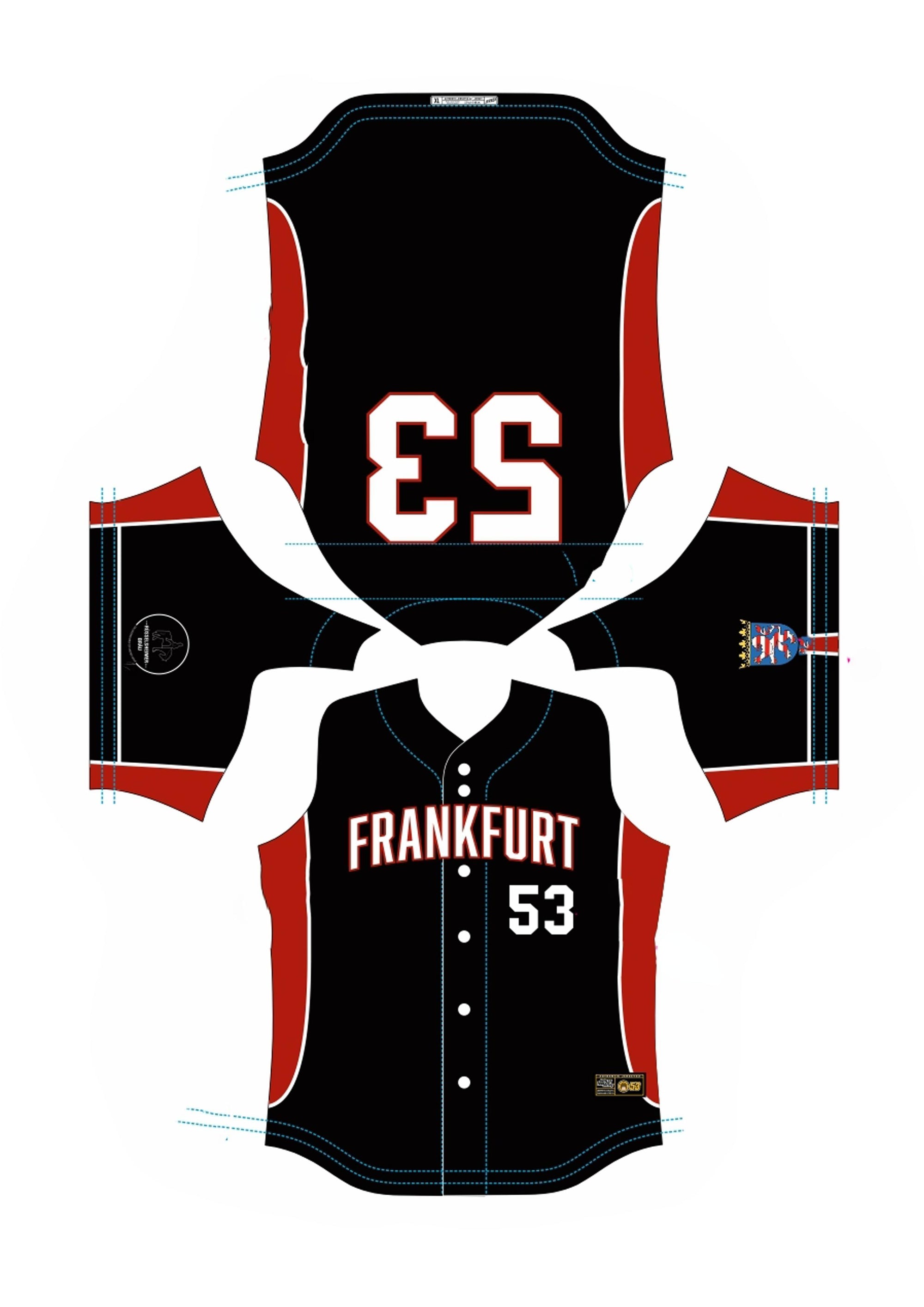 Jersey53 Game Jersey "Frankfurt Eagles" ROAD, schwarz-DIAMOND PRIDE