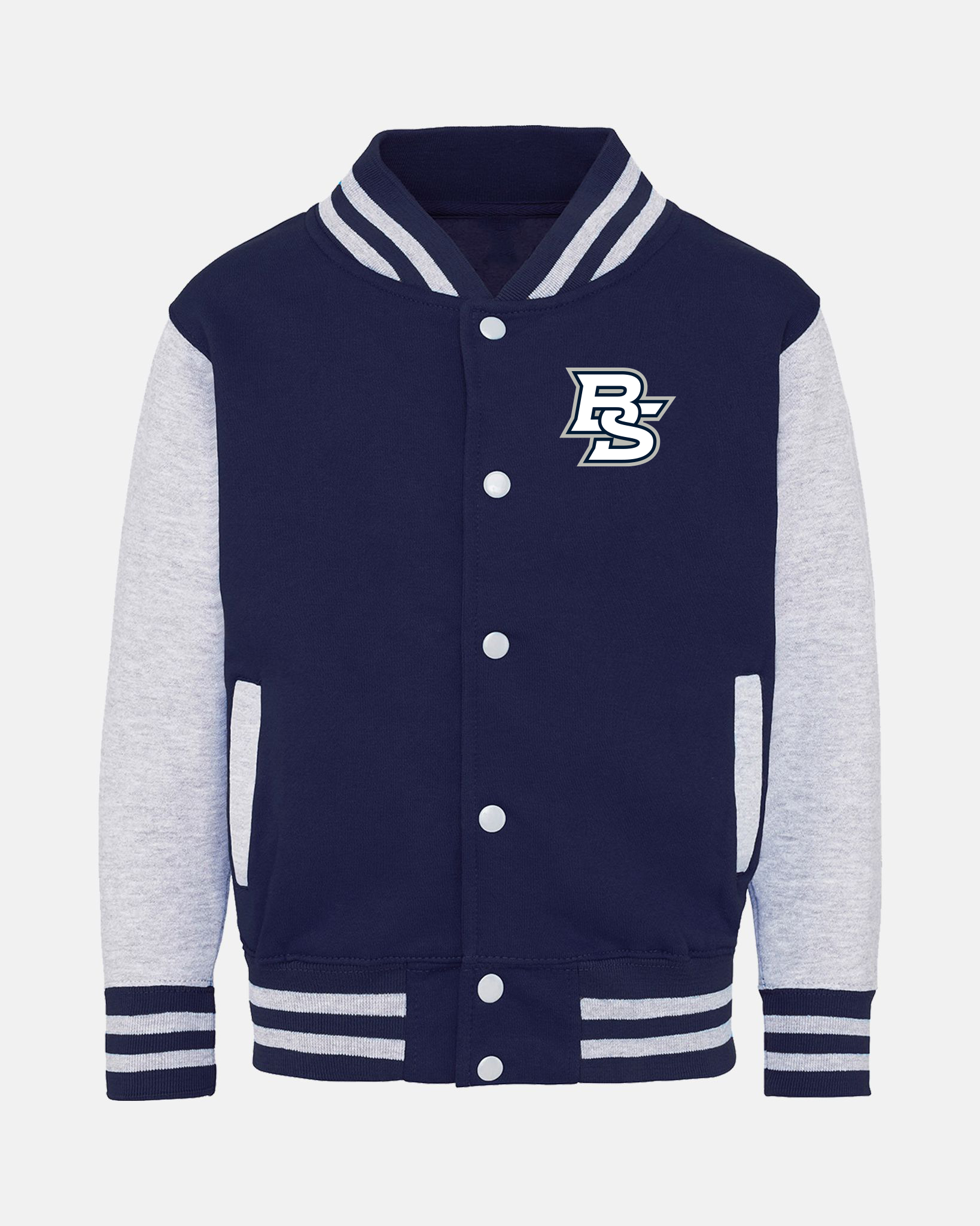 Diamond Pride Kids Varsity College Jacke "Braunschweig 89ers", BS & 89ers, navy blau - heather grau