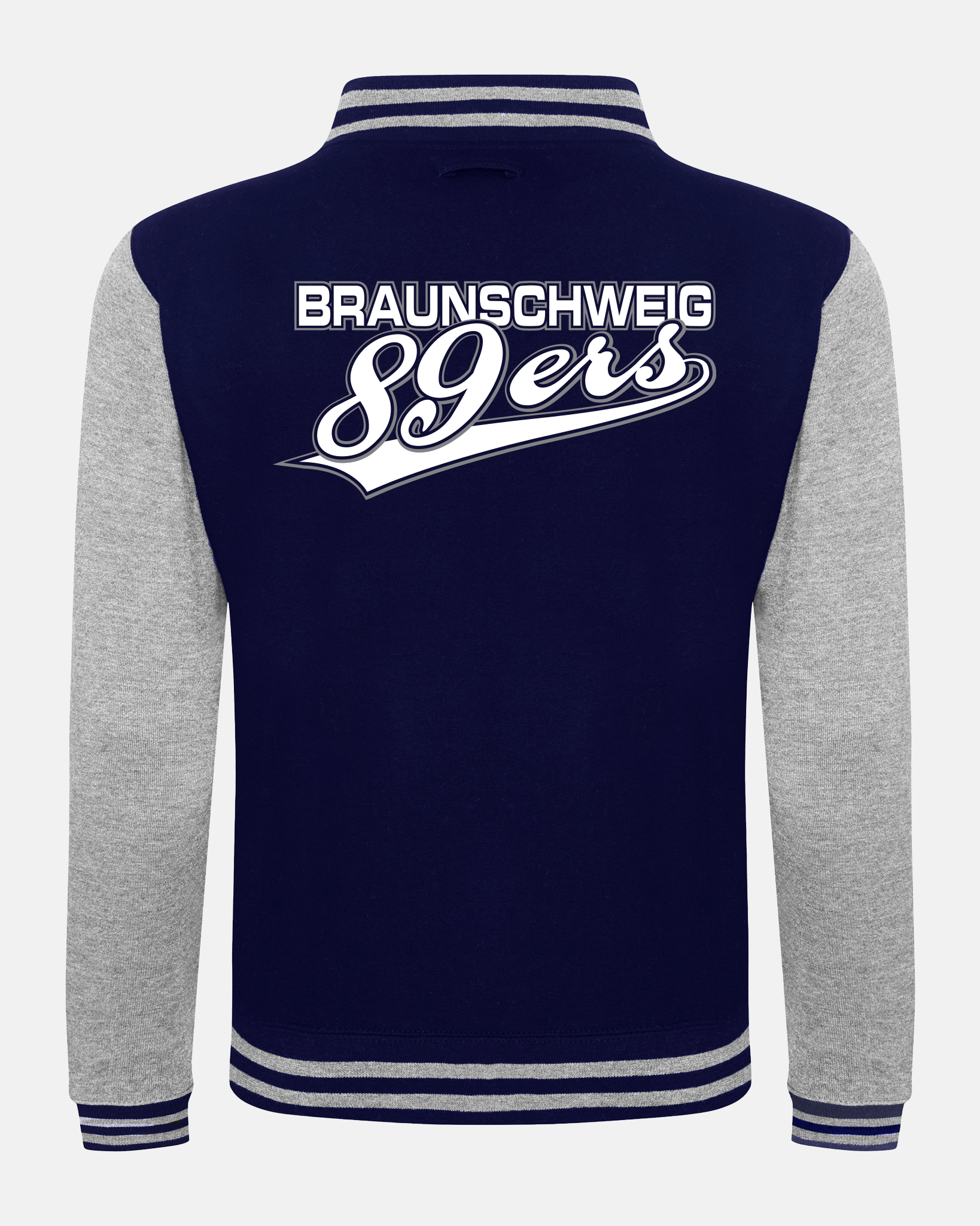 Diamond Pride Varsity College Jacke "Braunschweig 89ers", BS & 89ers, navy blau - heather grau