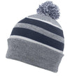 Pacific PomPom-Beanie "Heidenheim Heideköpfe", H, 3D Embroidery, grau-navy blau-weiss-DIAMOND PRIDE