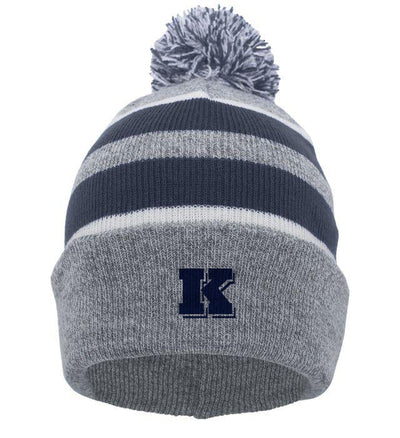 Pacific PomPom-Beanie "Kiel Seahawks", K, grau - navy blau - weiss-DIAMOND PRIDE