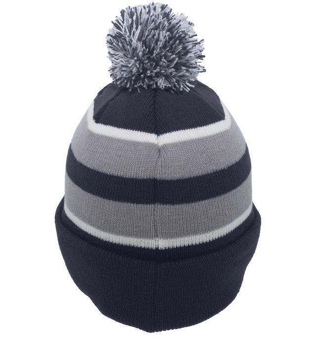 Pacific PomPom-Beanie "Kiel Seahawks", K, navy blau-weiss-grau-DIAMOND PRIDE