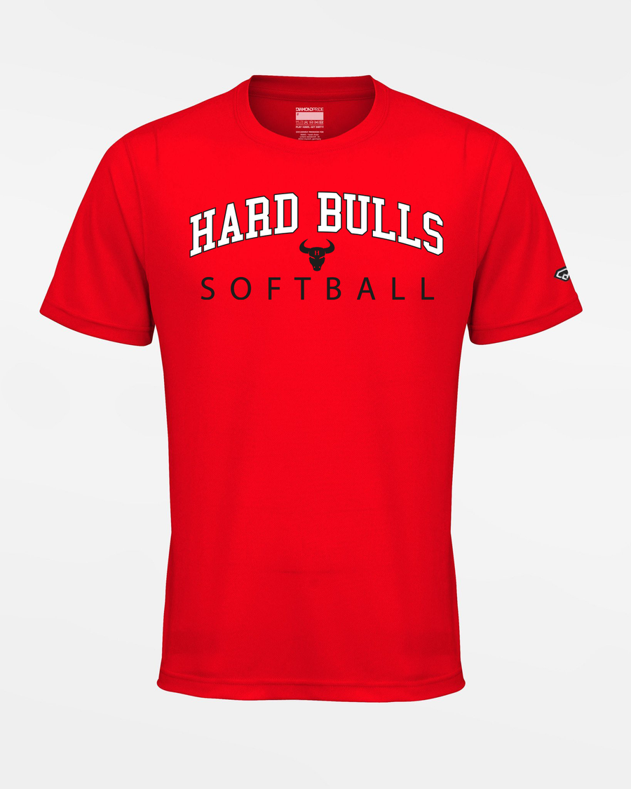 Diamond Pride Basic Functional T-Shirt "Hard Bulls", City Softball, rot