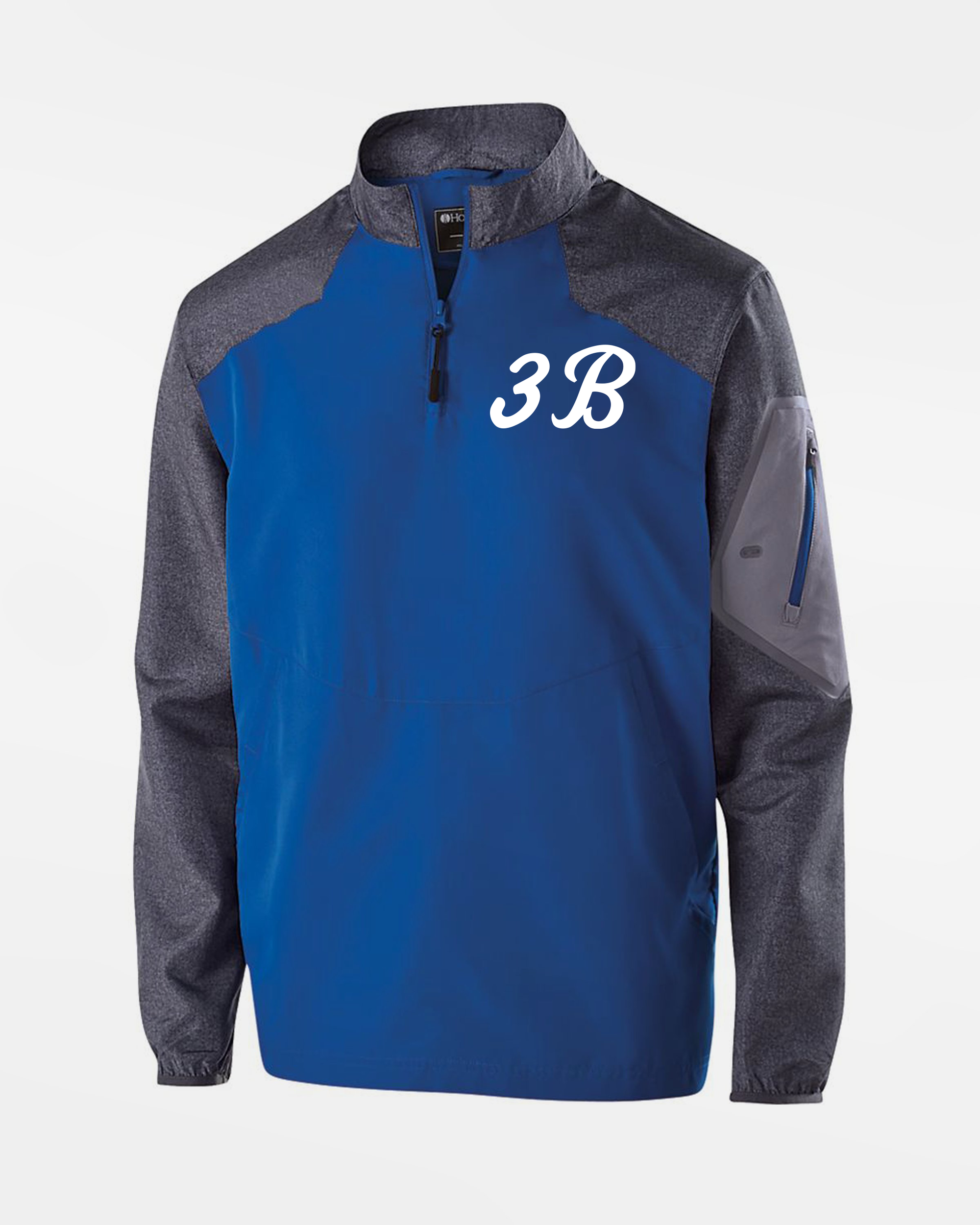 Holloway Raider Warmup Longsleeve Pullover "Hülben 3B", Script, royal blau grau