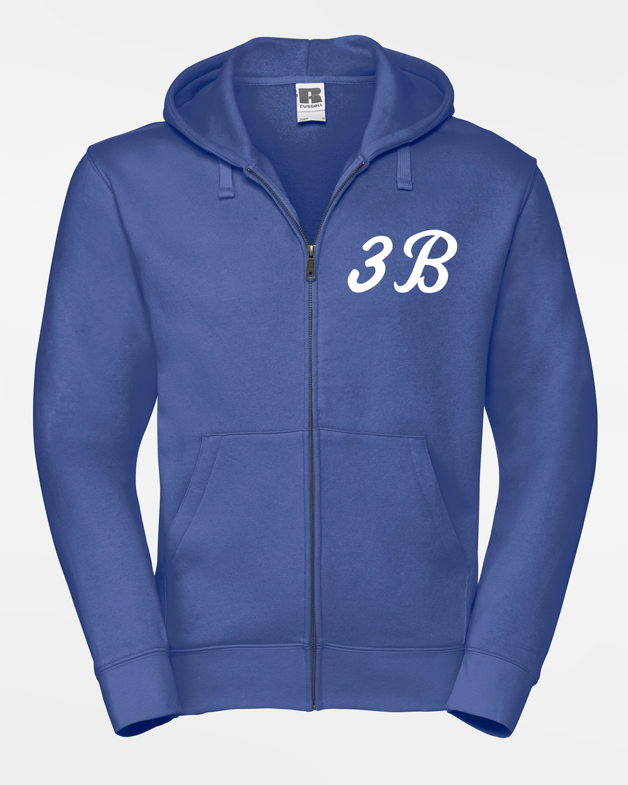 Russell Premium Heavy Zip-Hoodie "Hülben 3B", Script, royal blau