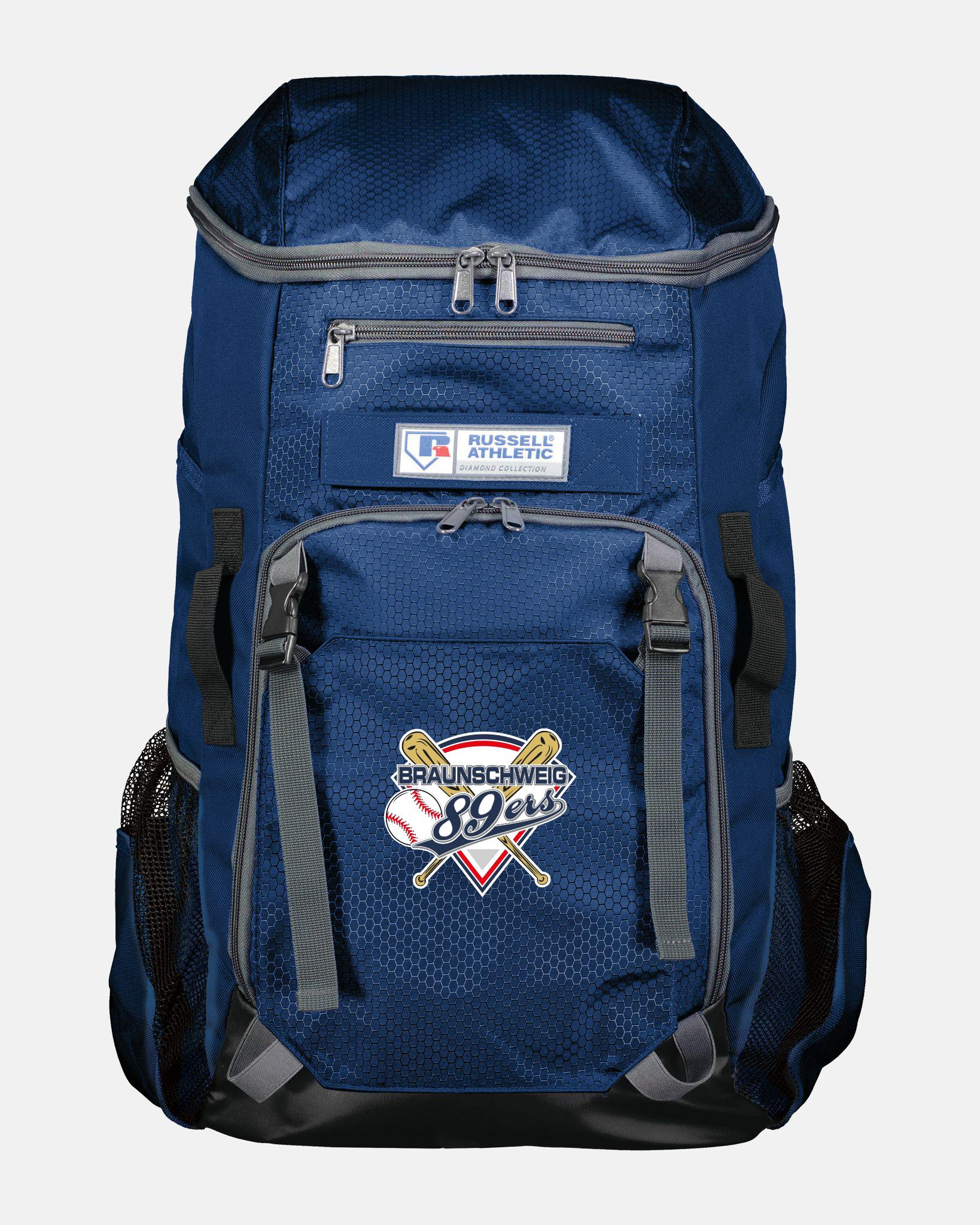 Russell Athletic Baseball Rucksack "Braunschweig 89ers", Primary Logo, navy blau-DIAMOND PRIDE