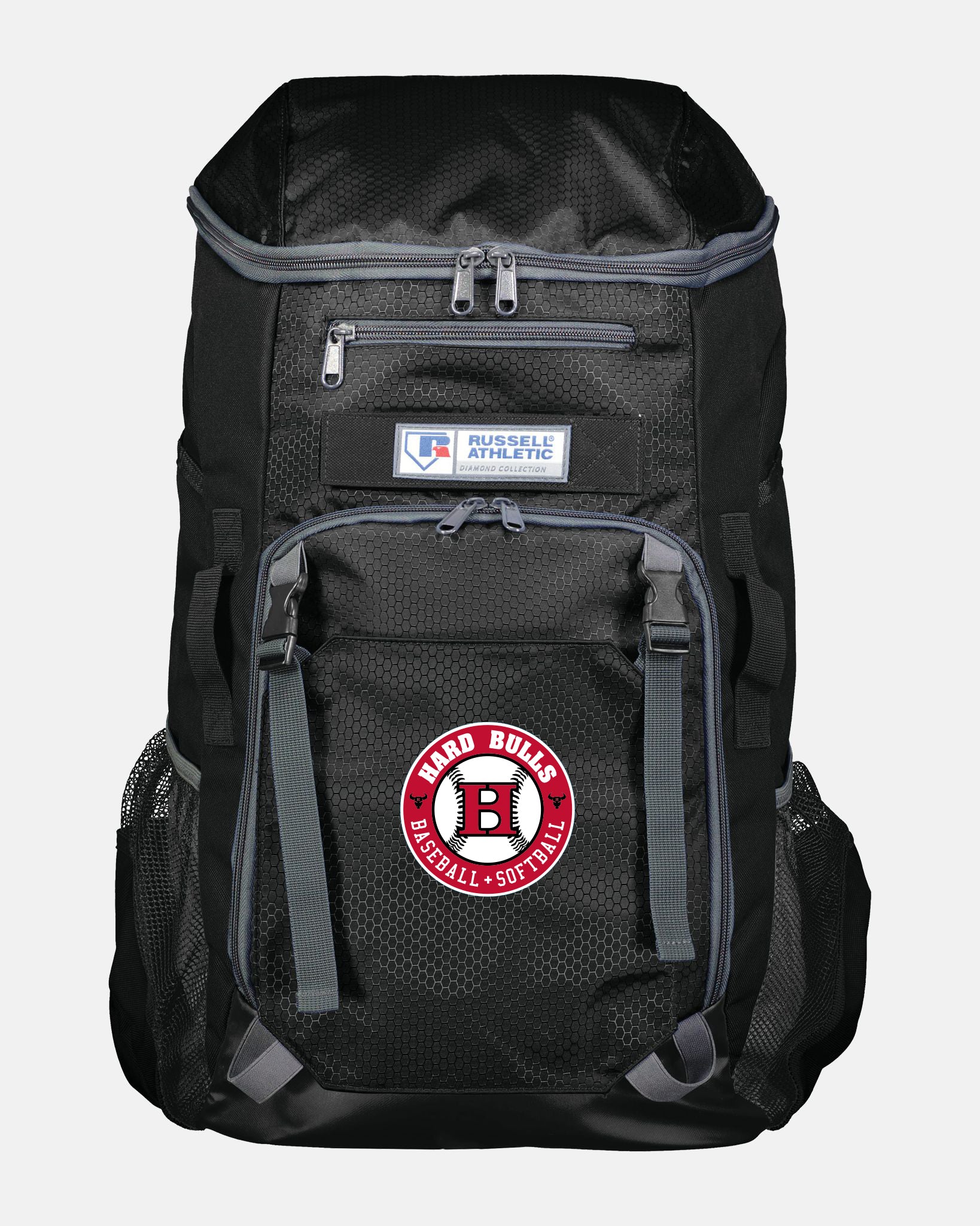Russell Athletic Baseball Rucksack "Hard Bulls", Crest, schwarz-DIAMOND PRIDE