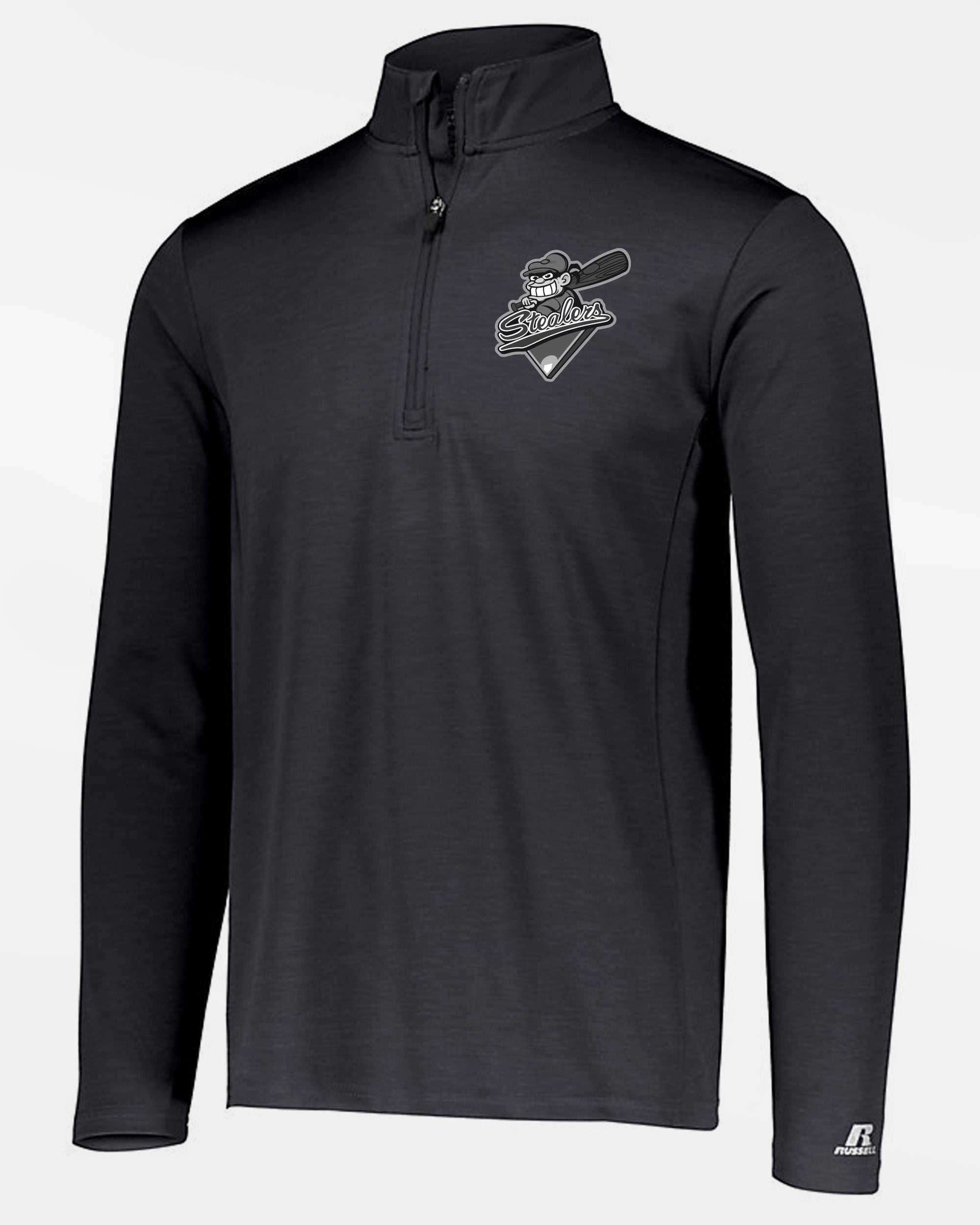 Russell Athletic Dri-Power Lightweight 1/4-Zip Pullover "Hamburg Stealers", Batter, heather dunkelgrau-DIAMOND PRIDE