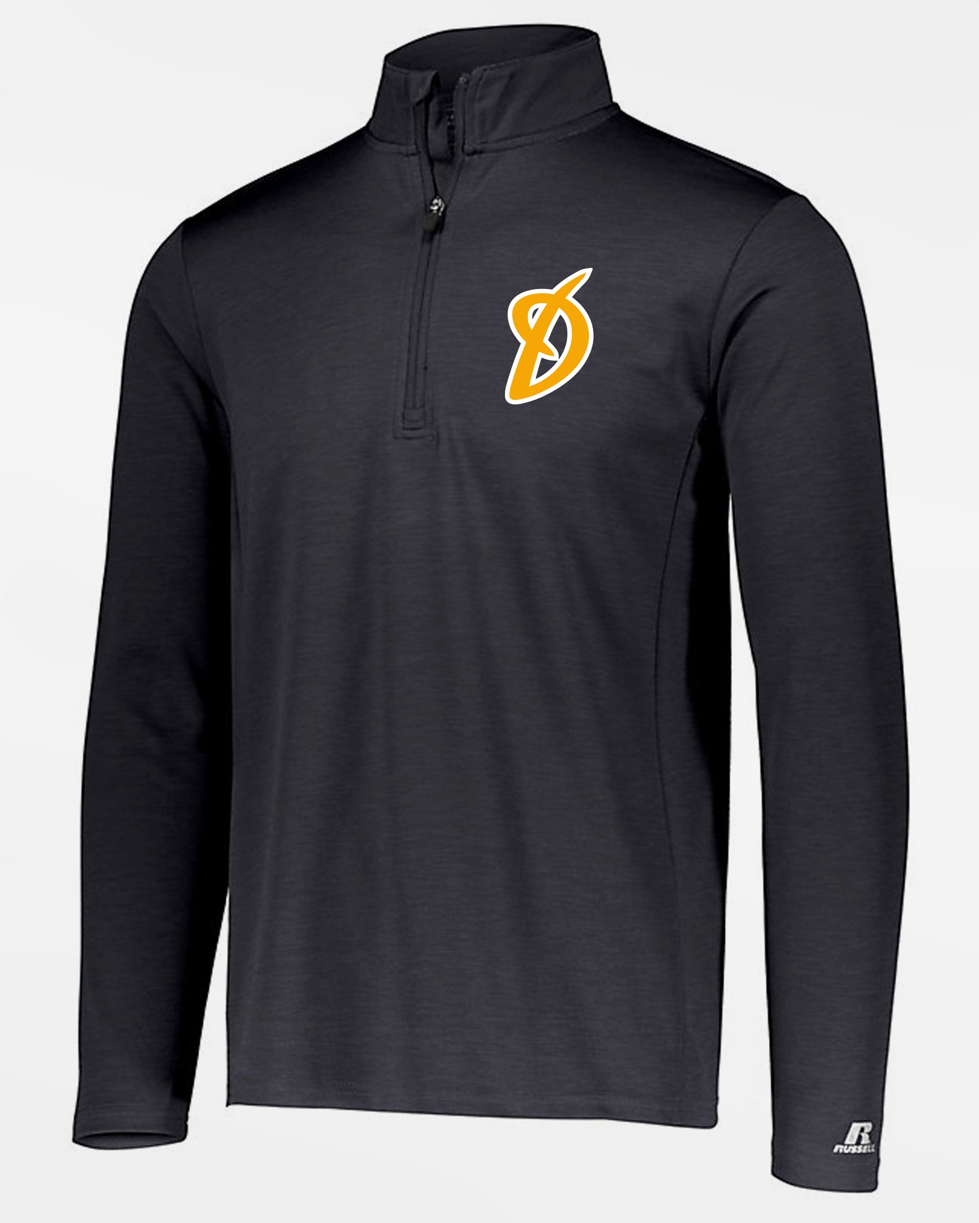 Russell Athletic Dri-Power Lightweight 1/4-Zip Pullover "Munich-Haar Disciples", D, heather dunkelgrau-DIAMOND PRIDE