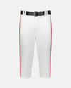 Russell Athletic Kids Piped Diamond Series Baseball Knicker, Weiss/Rot-DIAMOND PRIDE