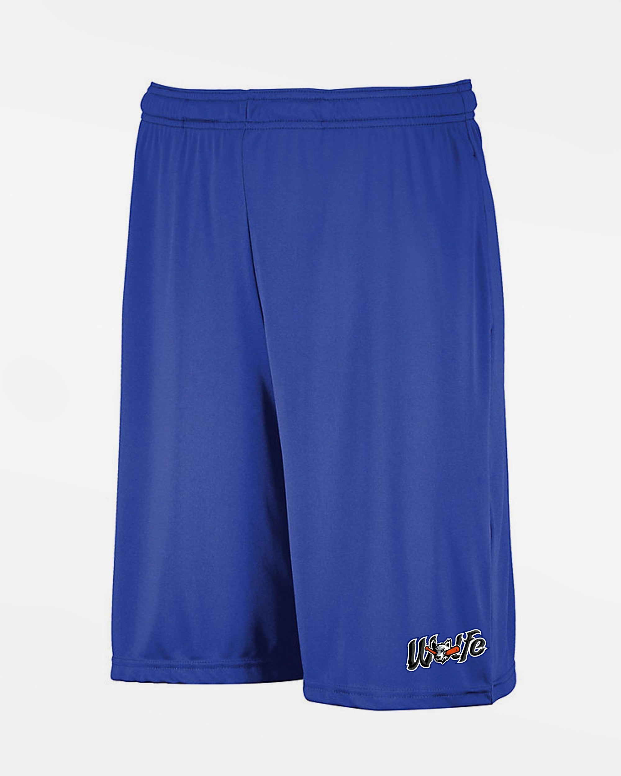 Russell Athletic Stretch-Performance Short mit Taschen "Laufer Wölfe", NVY Script, royal blau-DIAMOND PRIDE