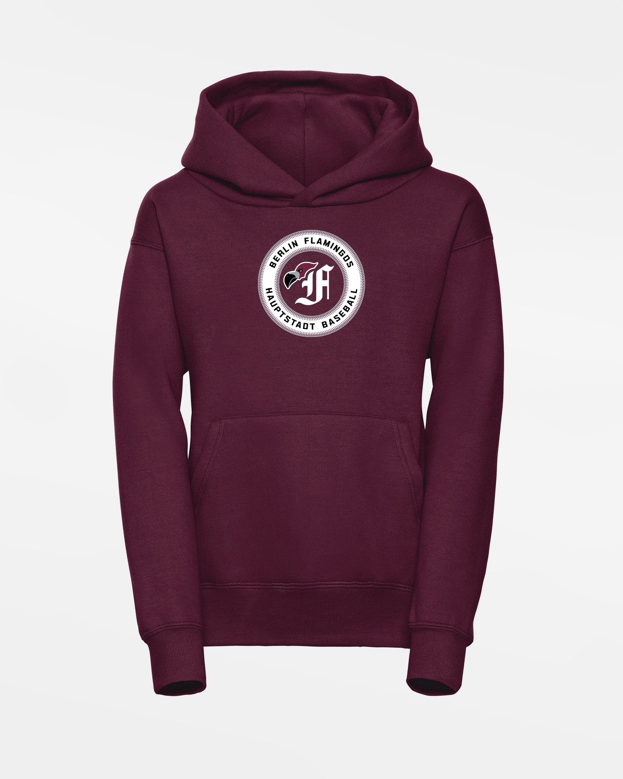 Russell Kids Basic Hoodie "Berlin Flamingos", Crest Baseball, burgundy-DIAMOND PRIDE