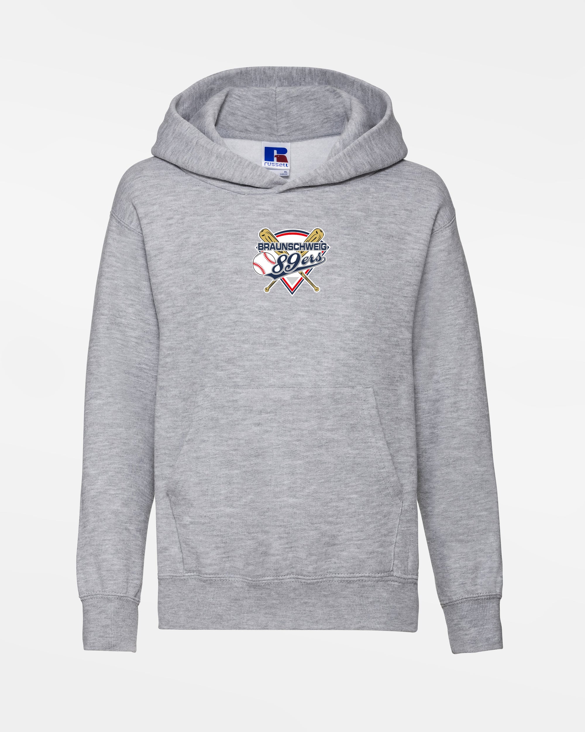 Russell Kids Basic Hoodie "Braunschweig 89ers", Primary Logo, heather grau-DIAMOND PRIDE