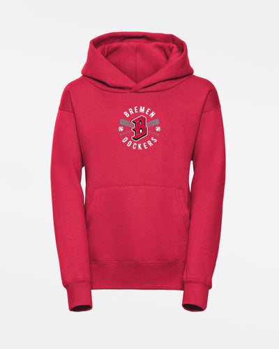 Russell Kids Basic Hoodie "Bremen Dockers", Crest, rot-DIAMOND PRIDE