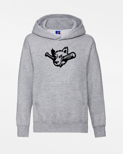 Russell Kids Basic Hoodie "Laufer Wölfe", Wolf, heather grau-DIAMOND PRIDE