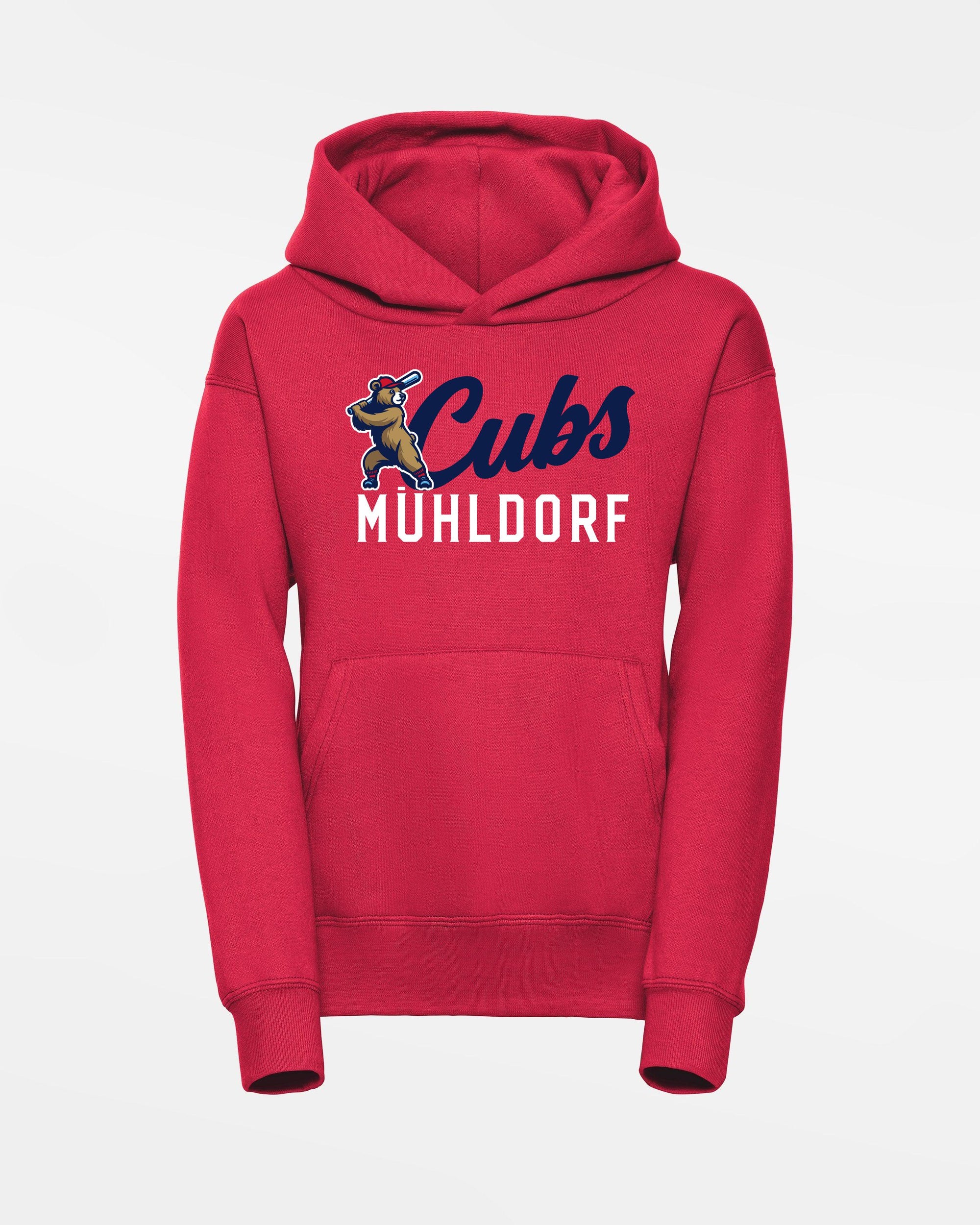 Russell Kids Basic Hoodie "Mühldorf Cubs", Primary Logo, rot-DIAMOND PRIDE
